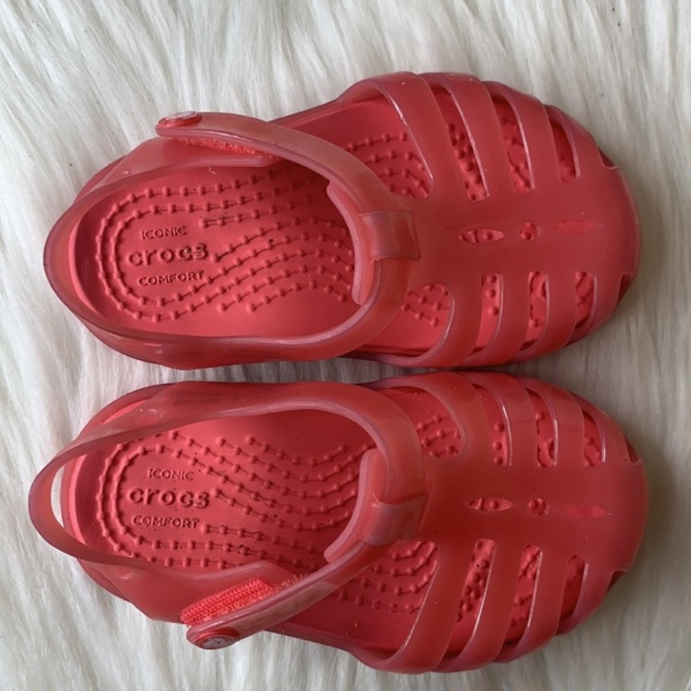 ❌SOLD❌Crocs Isabella Jelly Sandal Pink Size C4 - Picture 4 of 7